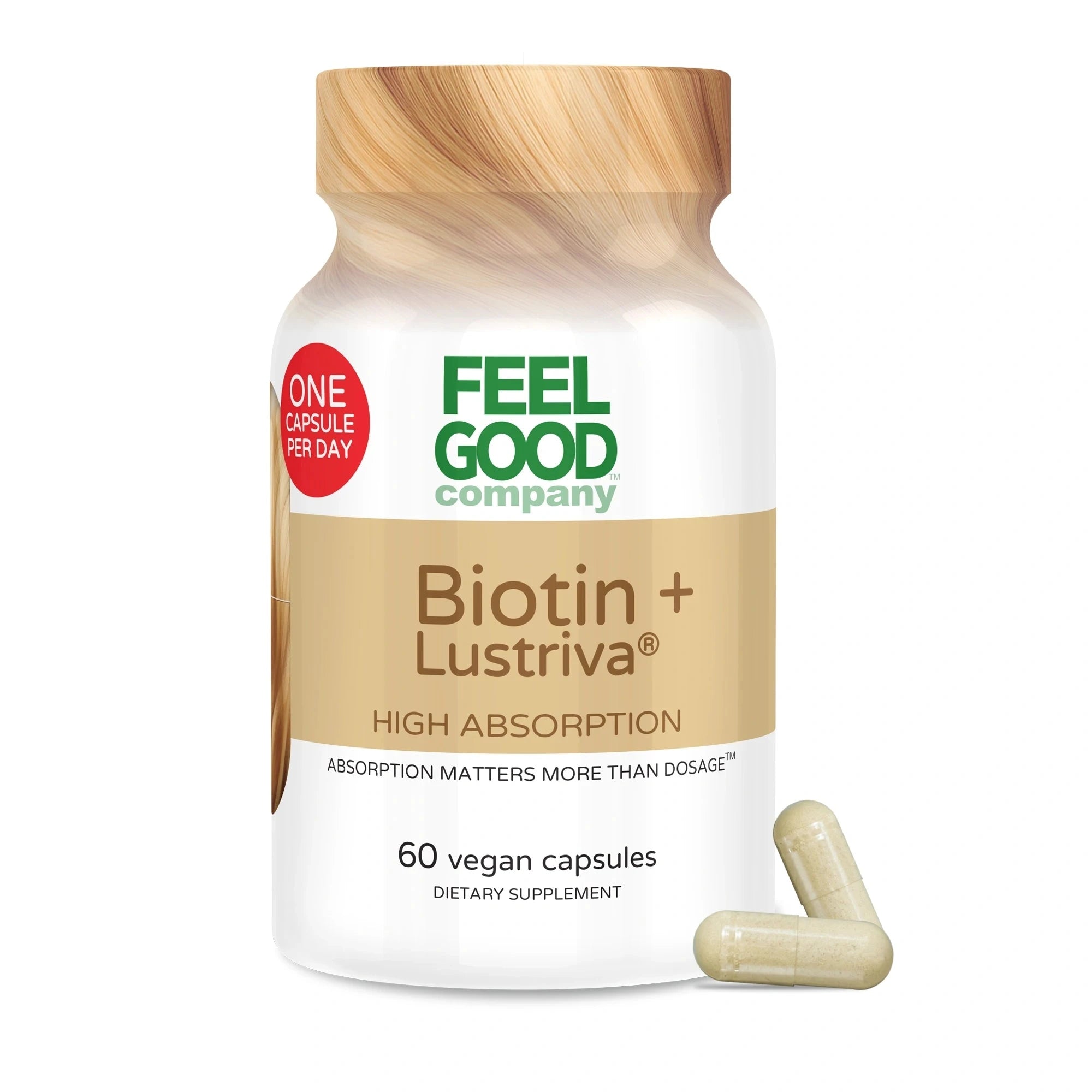 Biotin + Lustriva® High Absorption (60 Vegan Capsules) Capsule FEELGOOD Company™