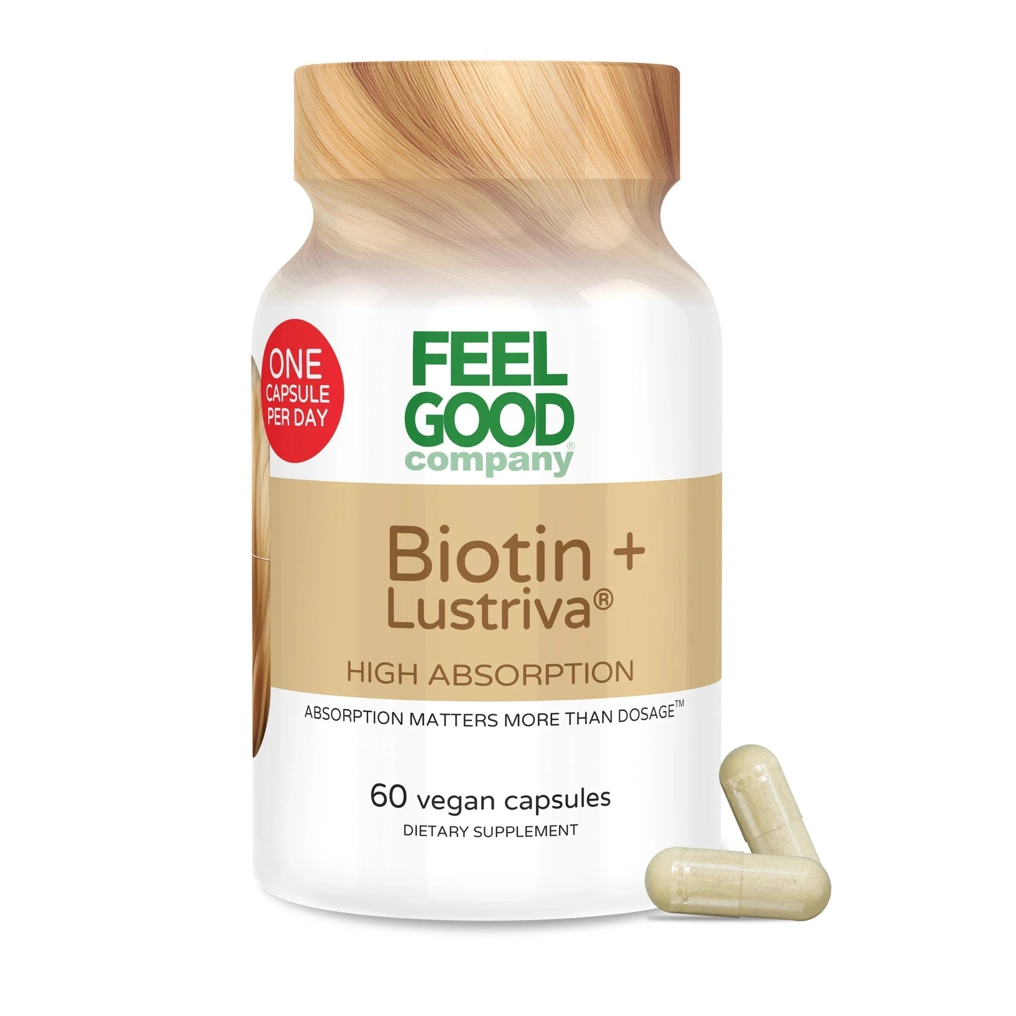 Biotin + Lustriva® High Absorption (60 Vegan Capsules) Capsule FEELGOOD Company®