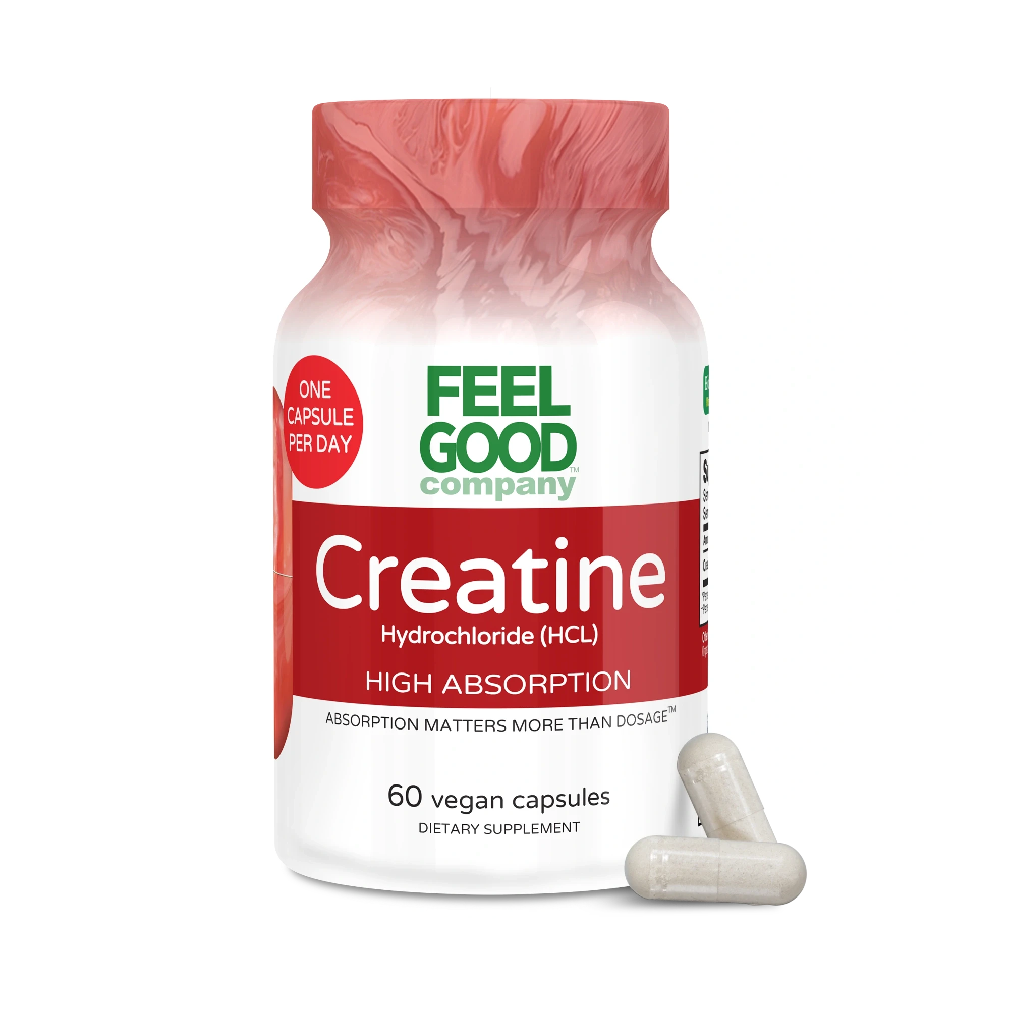 Creatine HCL (60 Vegan Capsules) Capsule FeelGood Company™