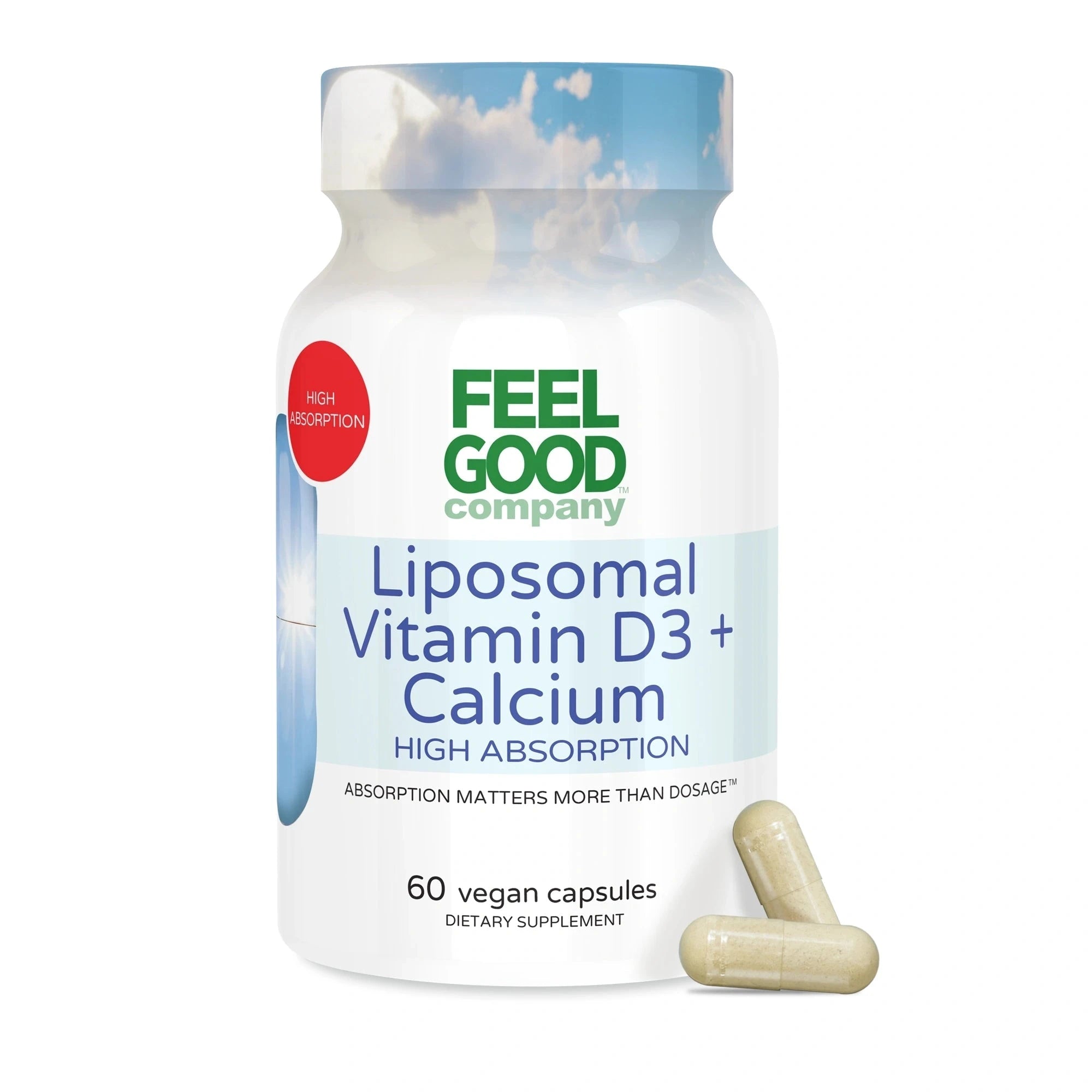 Liposomal Vitamin D3 + Calcium (60 Vegan Capsules) Capsule FEELGOOD Company™