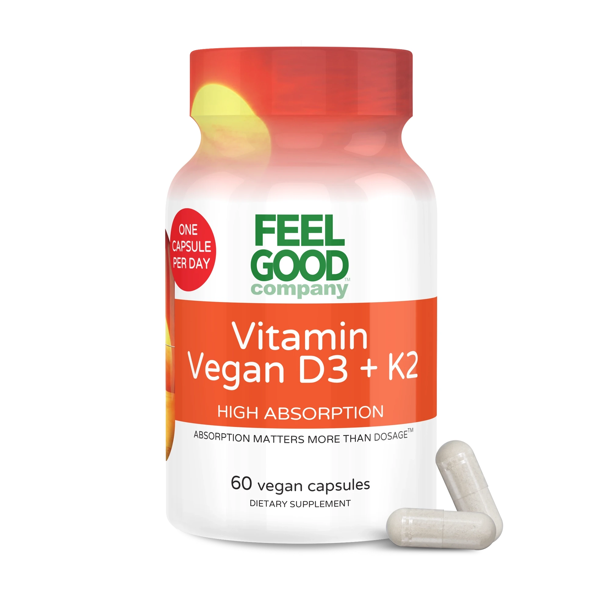 Vegan Vitamin D3 + K2 (60 Vegan Capsules) Capsule FeelGood Company™