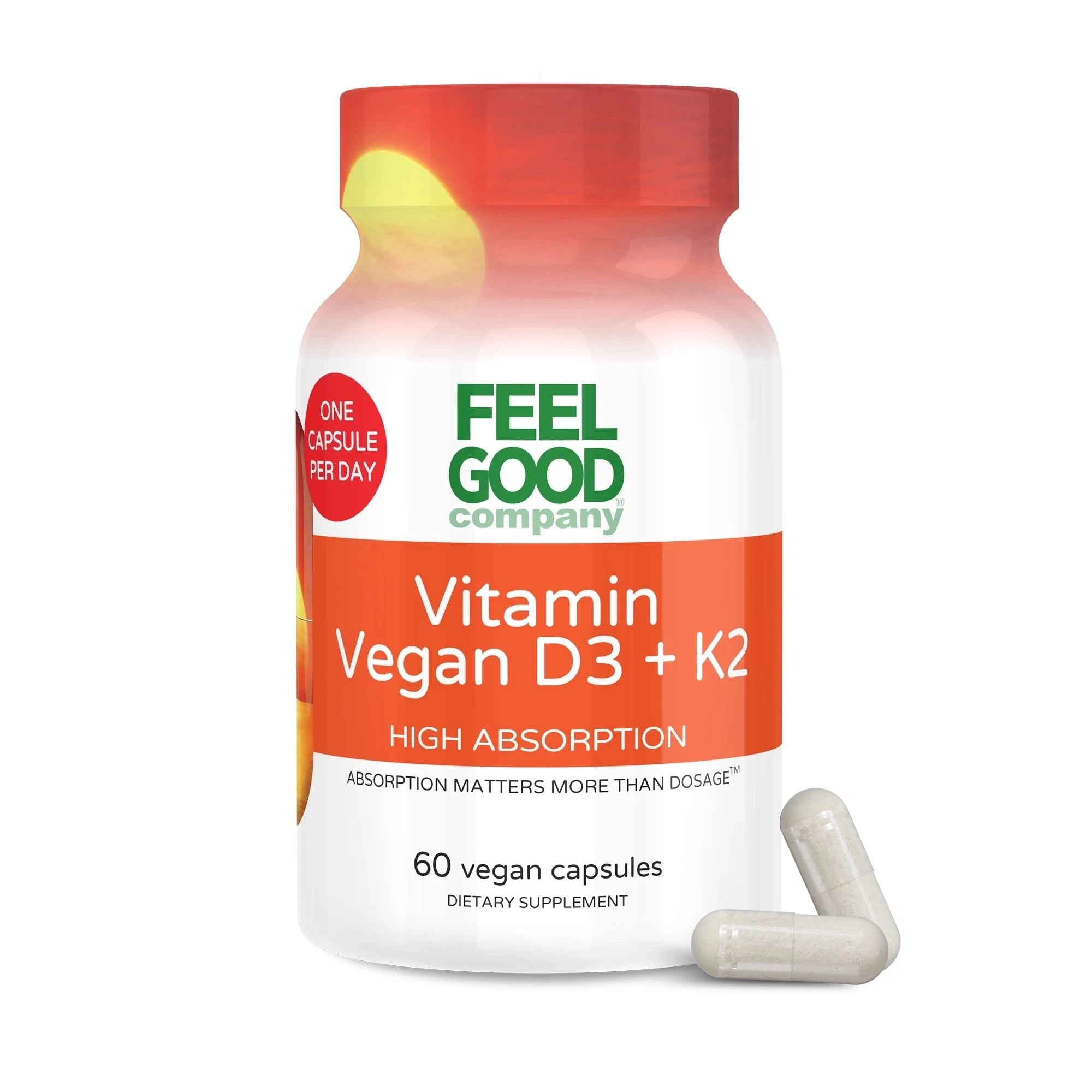 Vegan Vitamin D3 + K2 (60 Vegan Capsules) Capsule FEELGOOD Company®