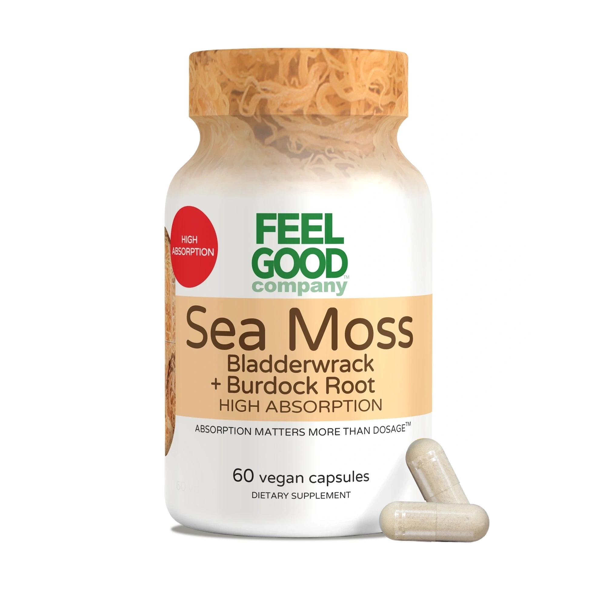 Sea Moss Complex – 60 Vegan Capsules Capsule FeelGood Company™