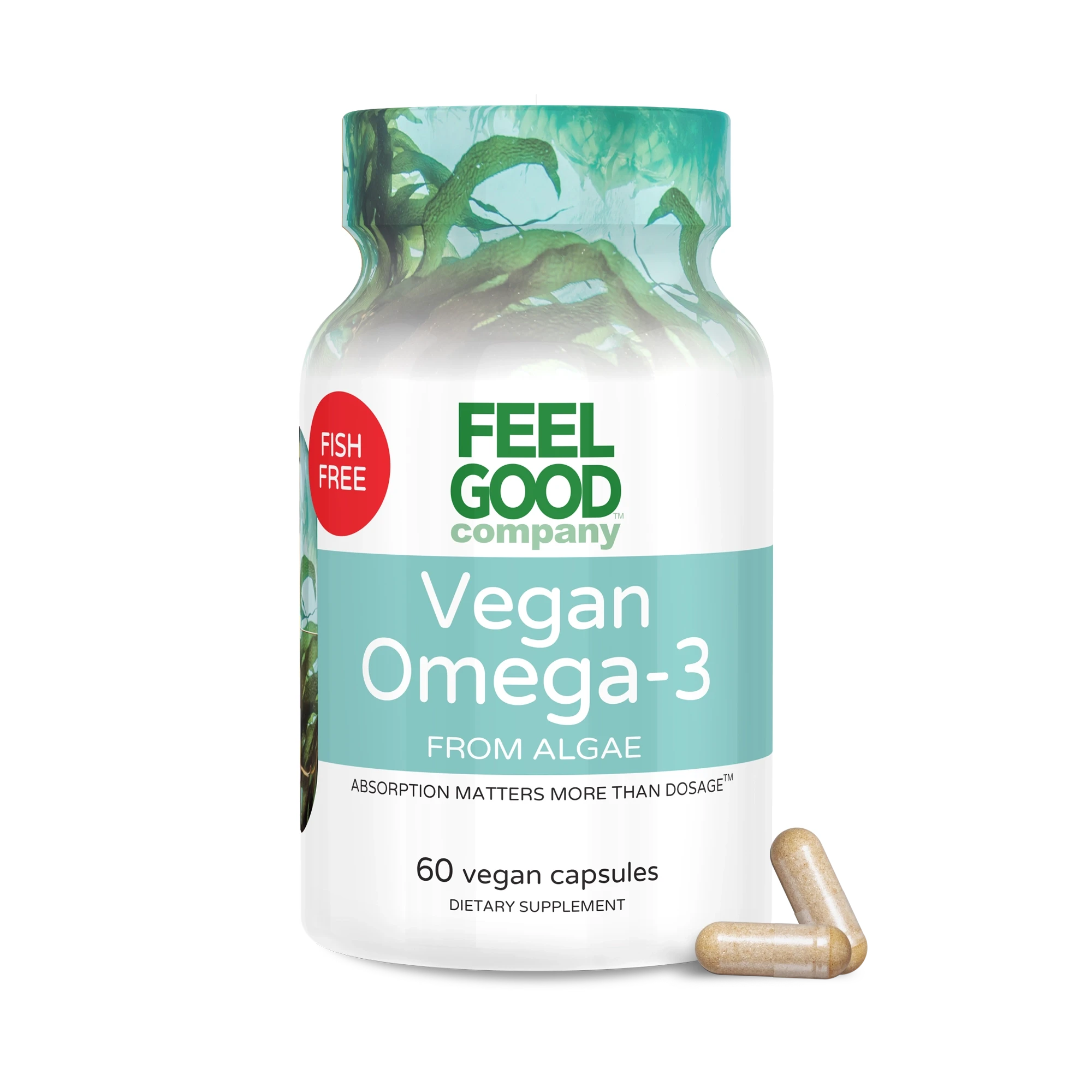 Vegan Omega-3 from Algae (60 Vegan Capsules) Capsule FeelGood Company™