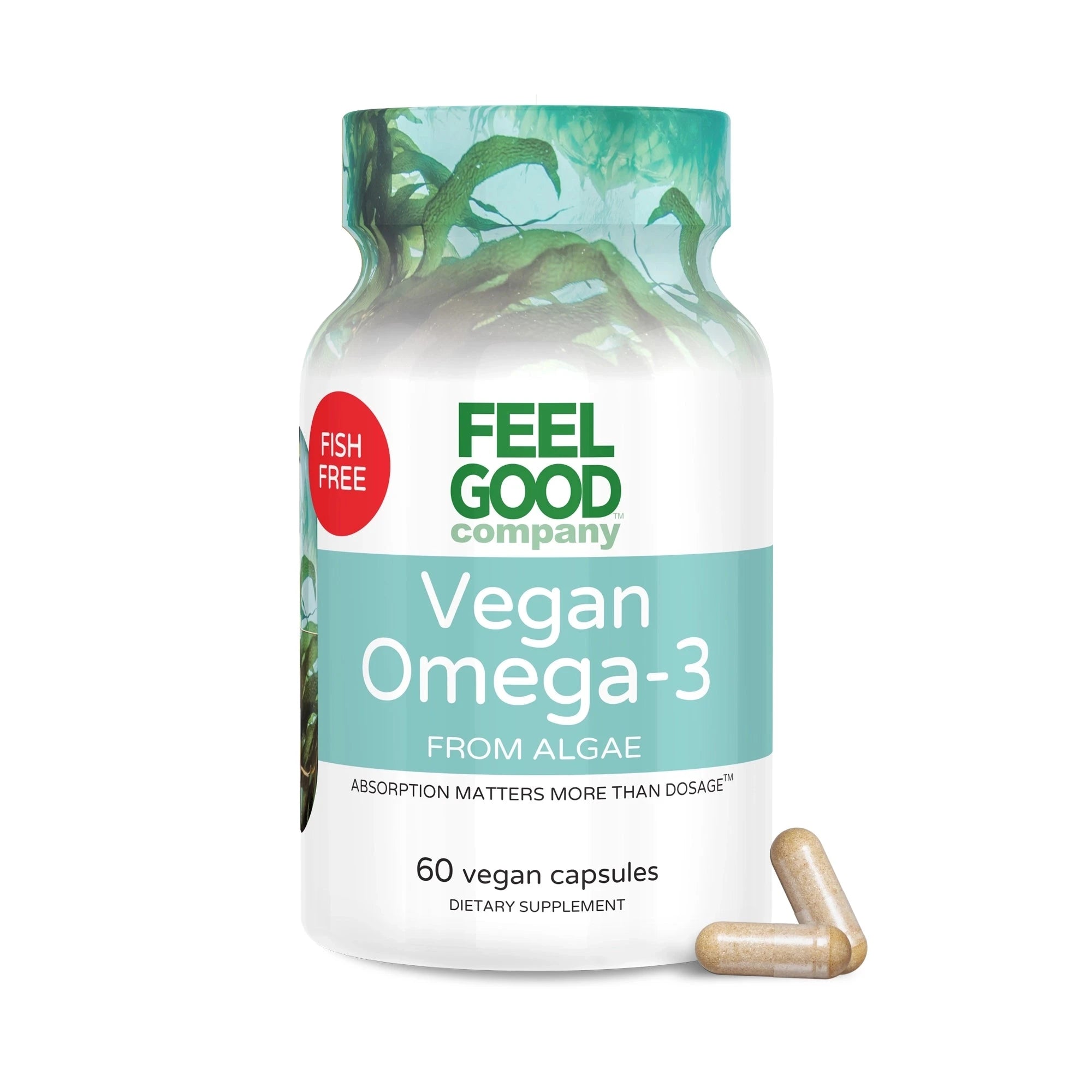 Vegan Omega-3 from Algae (60 Vegan Capsules) Capsule FeelGood Company™