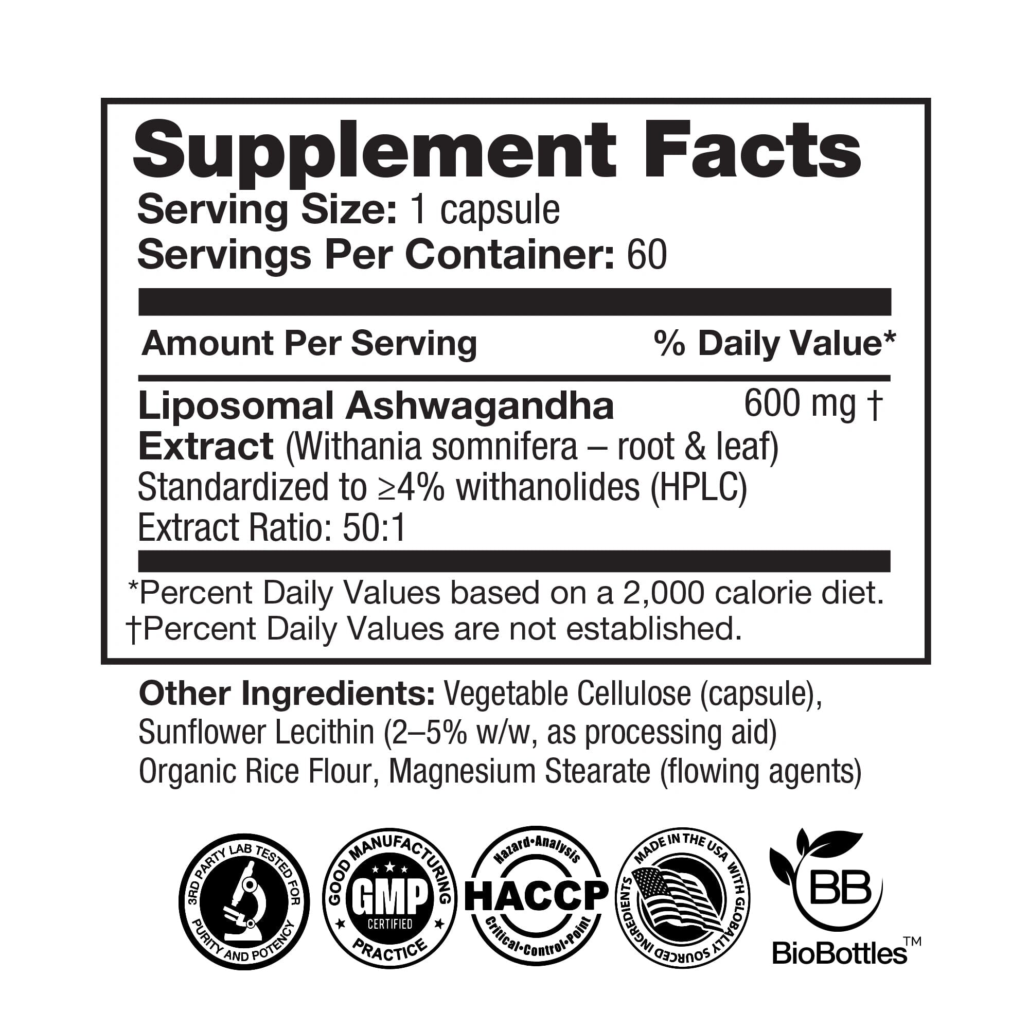 Liposomal Ashwagandha (60 Capsules) Capsule FEELGOOD Company™