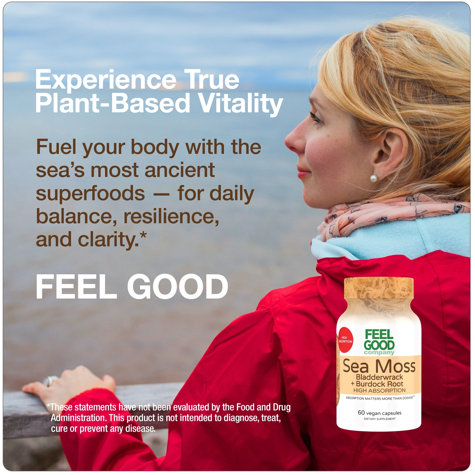 Sea Moss Complex – 60 Vegan Capsules Capsule FeelGood Company™