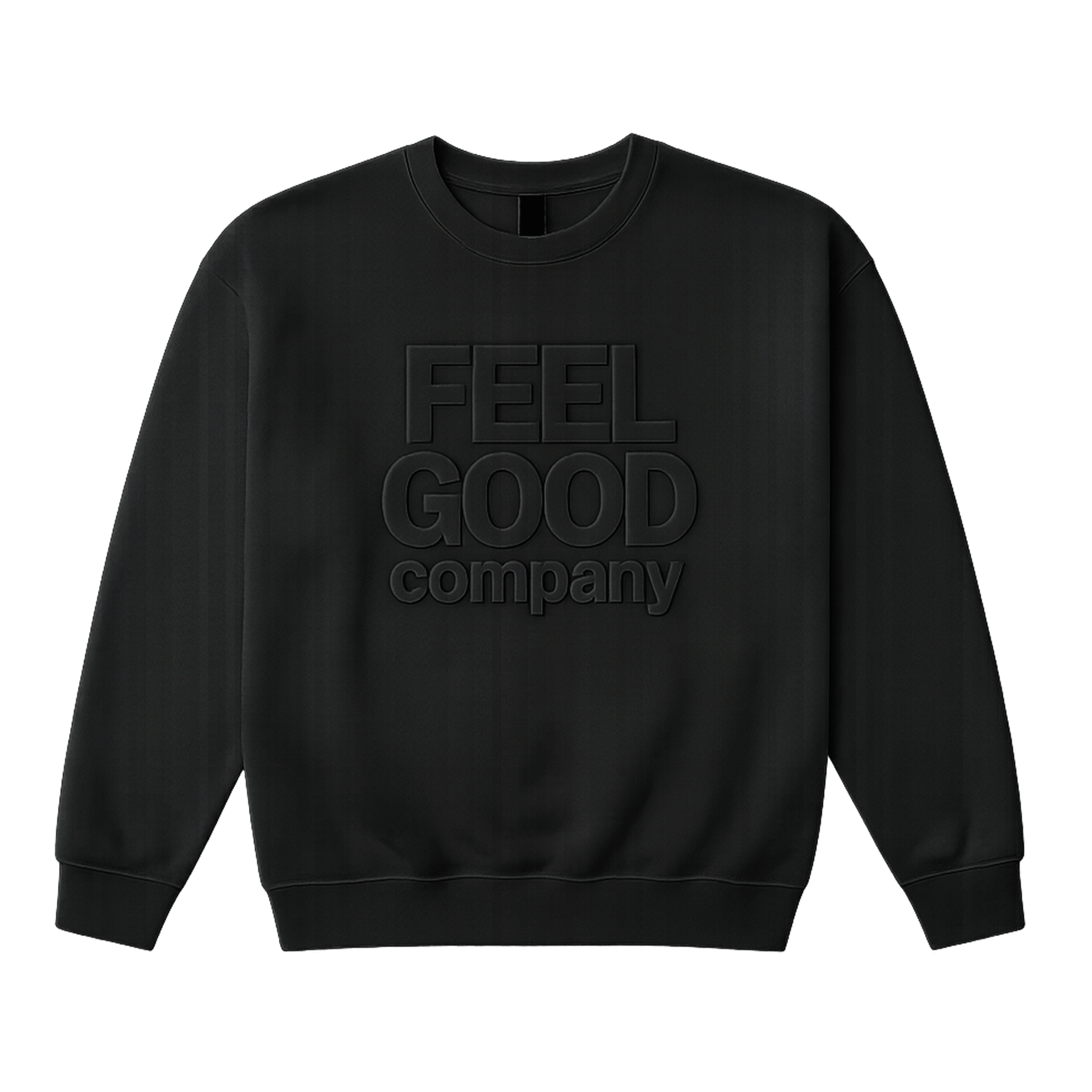 Black Embossed Logo Sweatshirt – FeelGood Company FeelGood Superfoods®