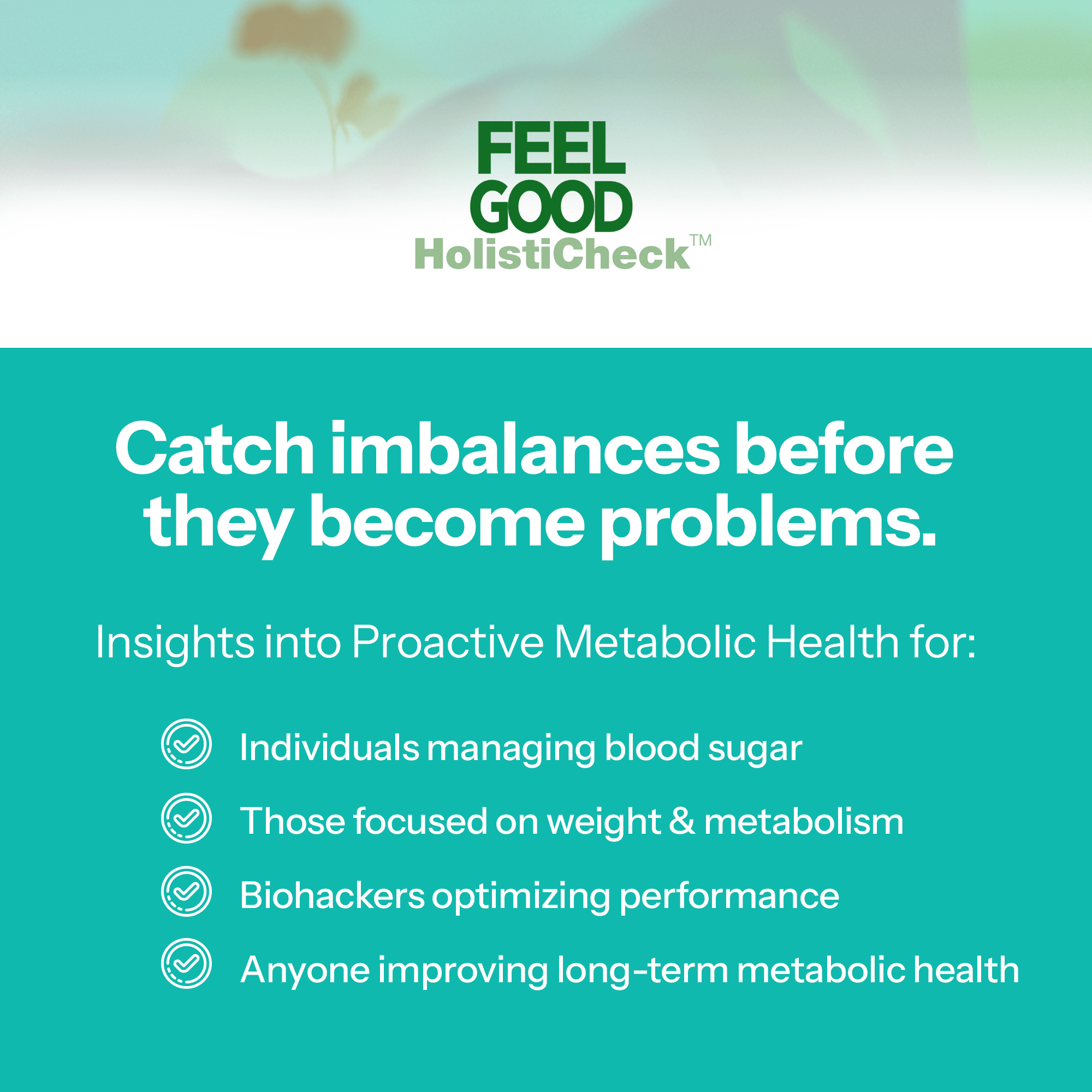 Metabolic HOLISTICHECK™ TEST FeelGood Company™