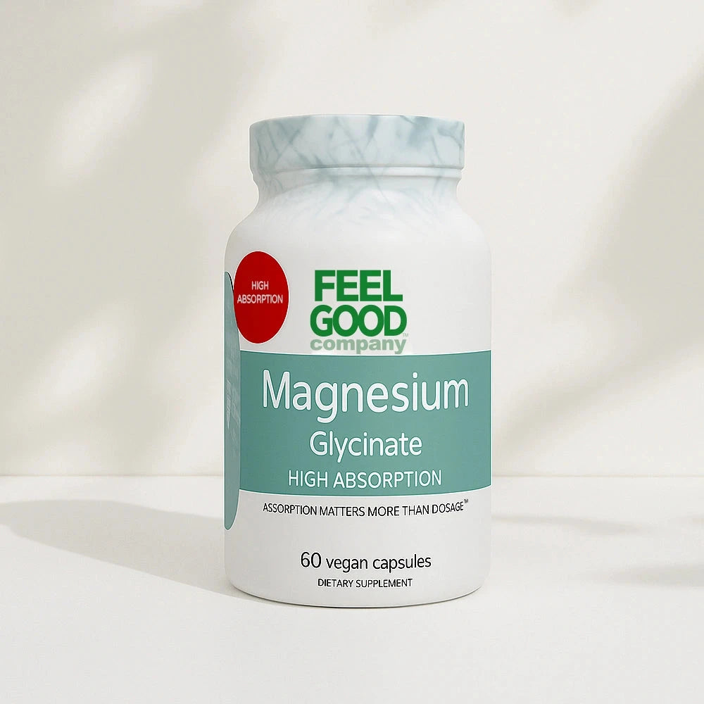 Magnesium Glycinate – 60 Vegan Capsules Capsule FeelGood Company™