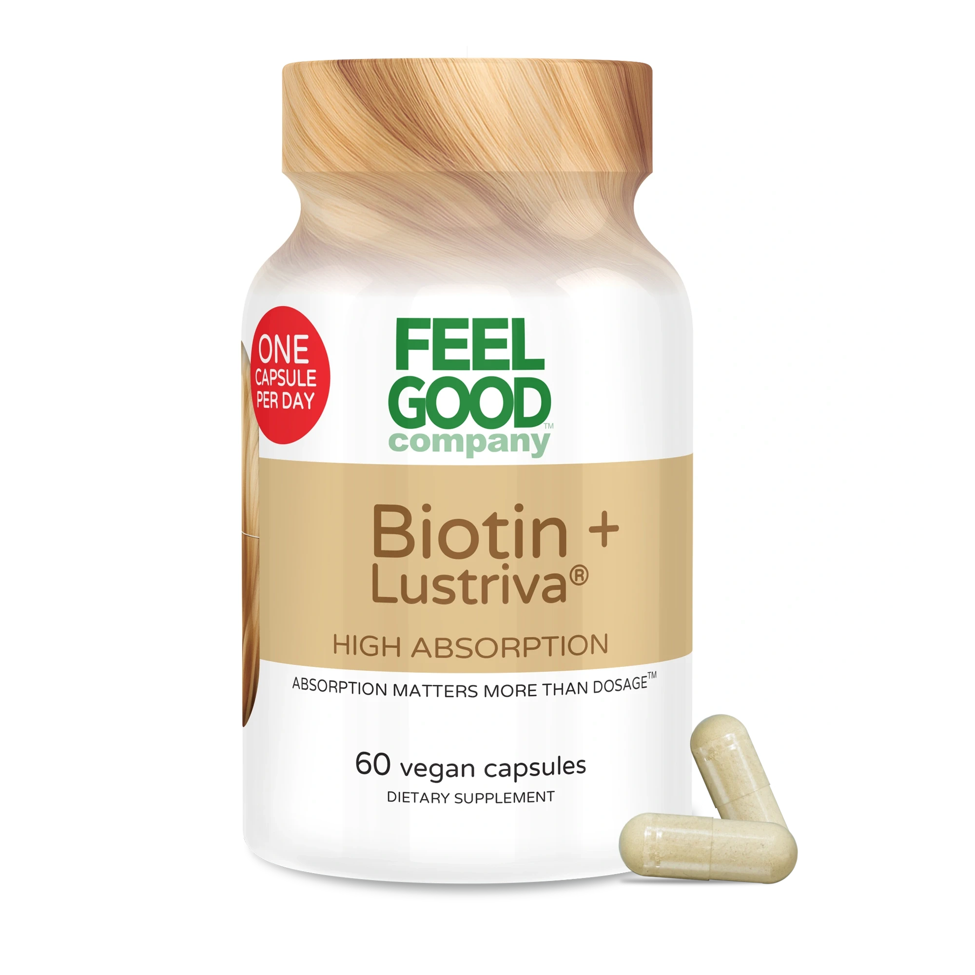 Biotin + Lustriva® High Absorption (60 Vegan Capsules) FEELGOOD Company™
