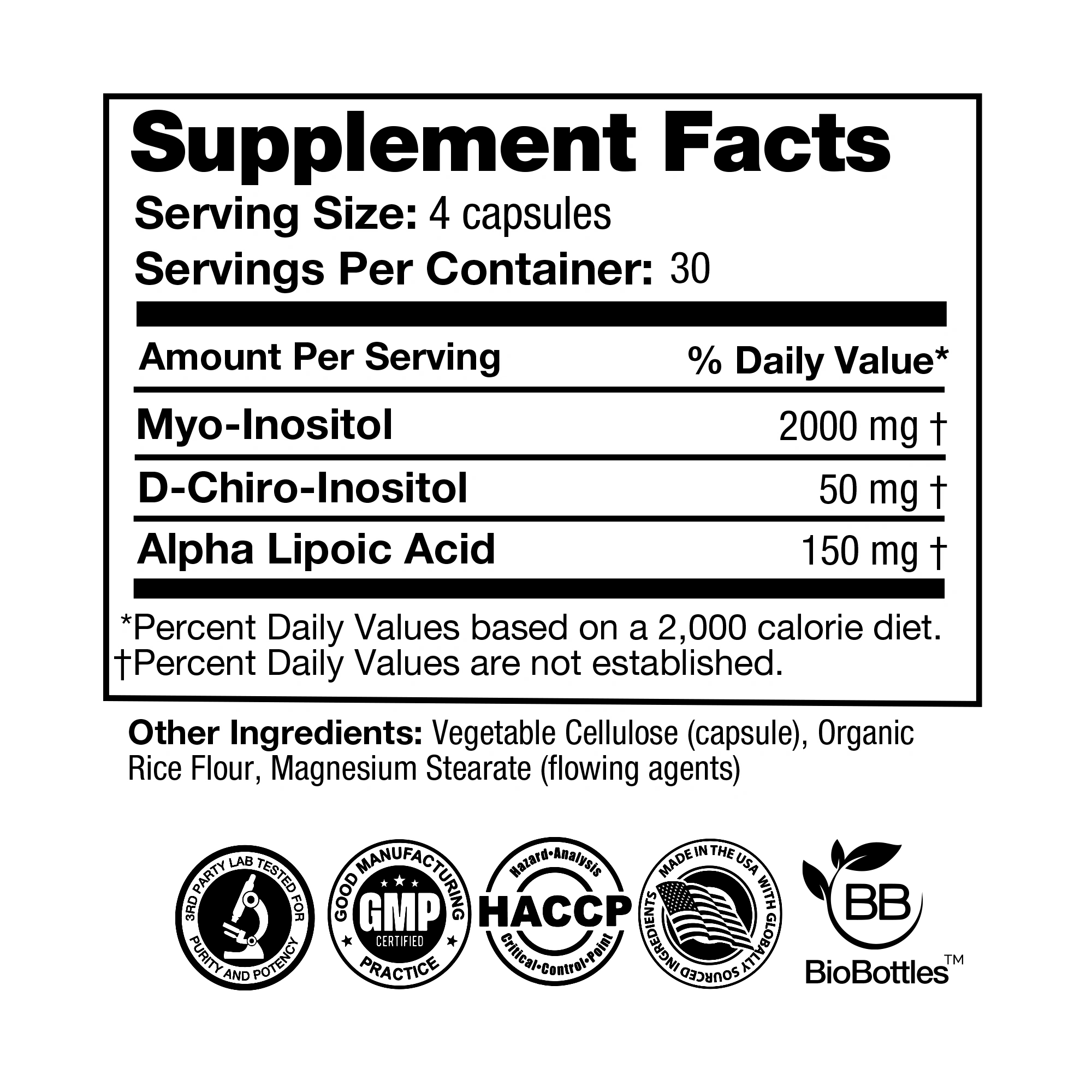 Methylated Inositol (Vitamin B6) - 120 Capsules Capsule FeelGood Company™