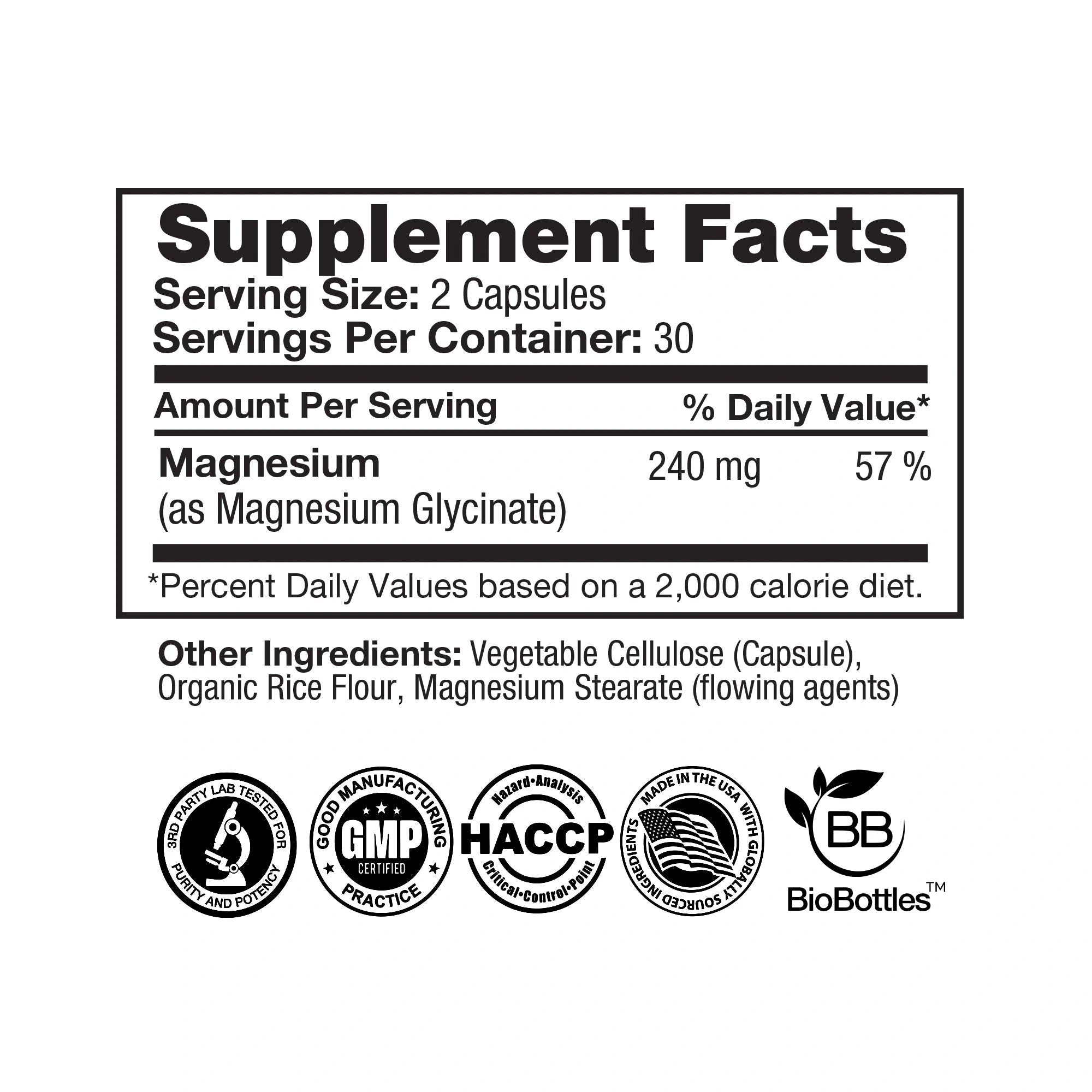 Magnesium Glycinate (60 Vegan Capsules) Capsule FEELGOOD Company®