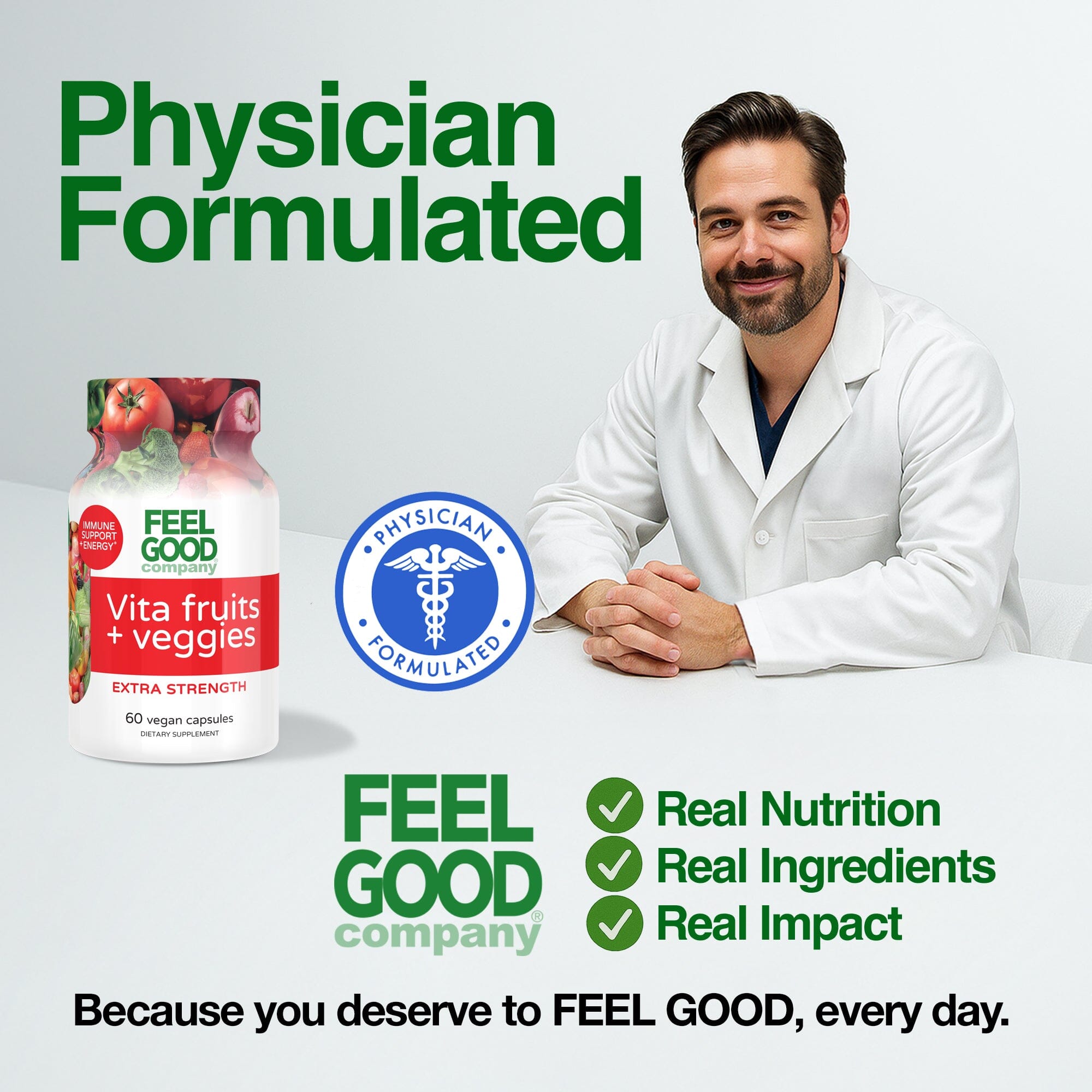 Vita Fruits + Veggies Extra Strength (60 Capsules) Capsule FEELGOOD Company®