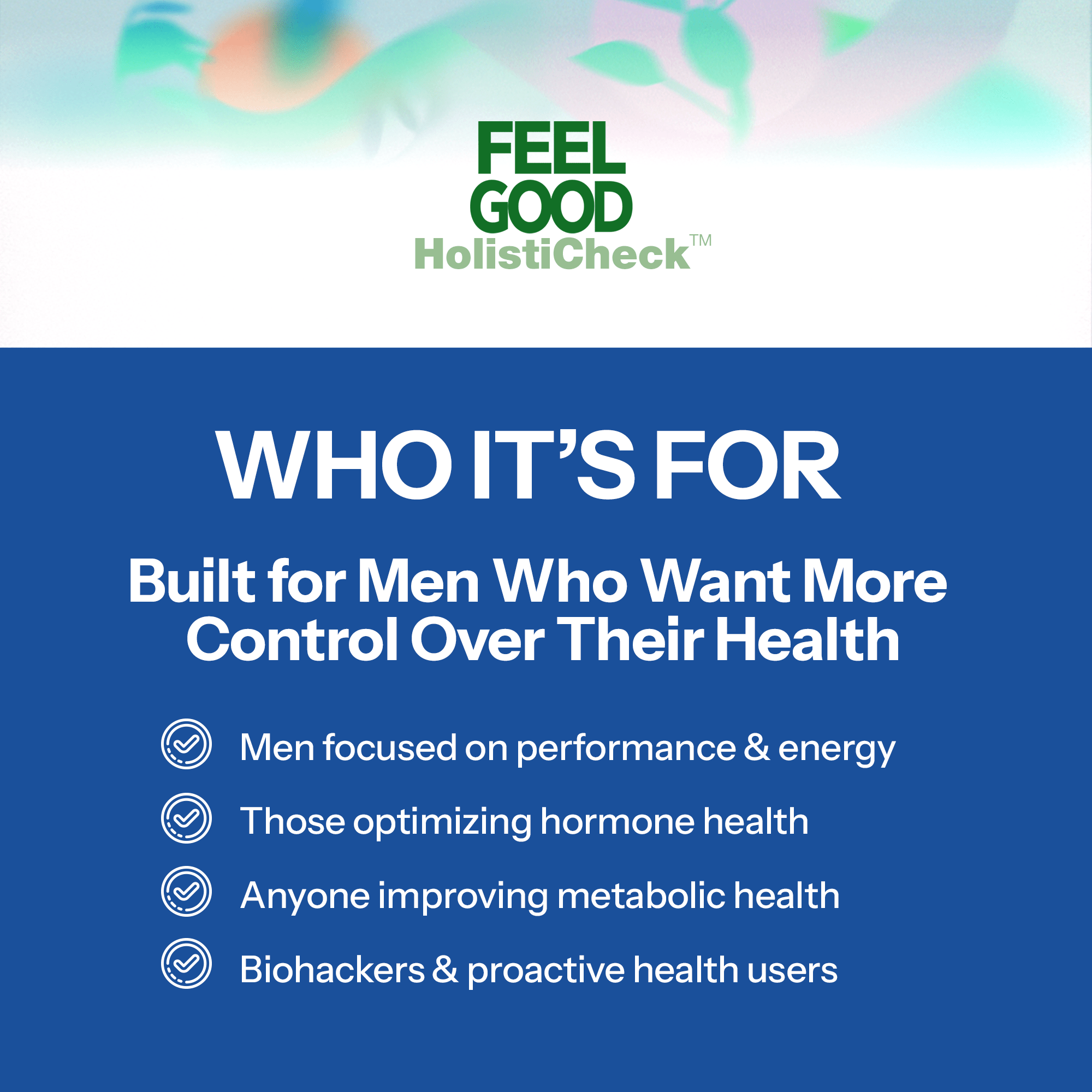 Men's HOLISTICHECK™ TEST FeelGood Company™