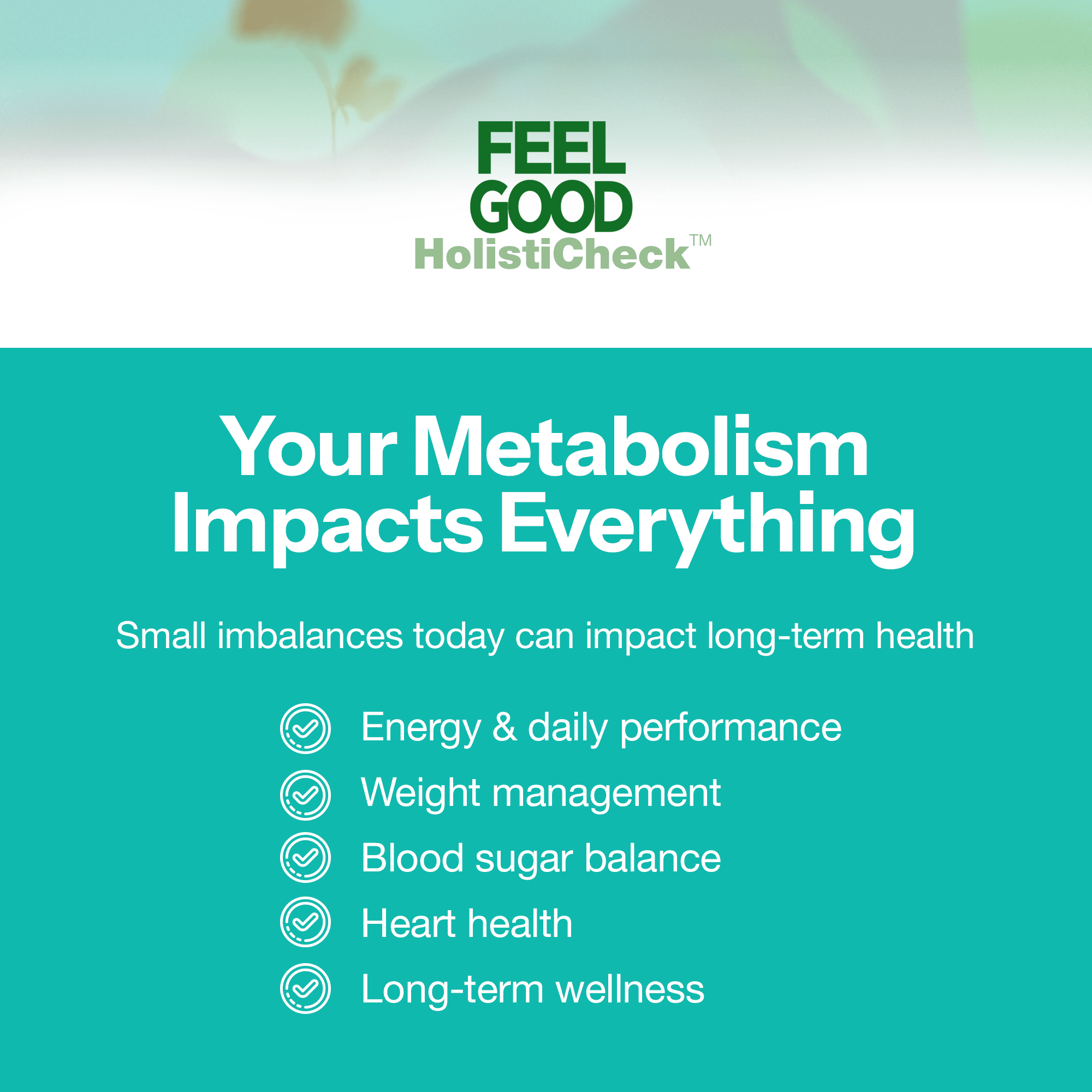 Metabolic HOLISTICHECK™ TEST FeelGood Company™