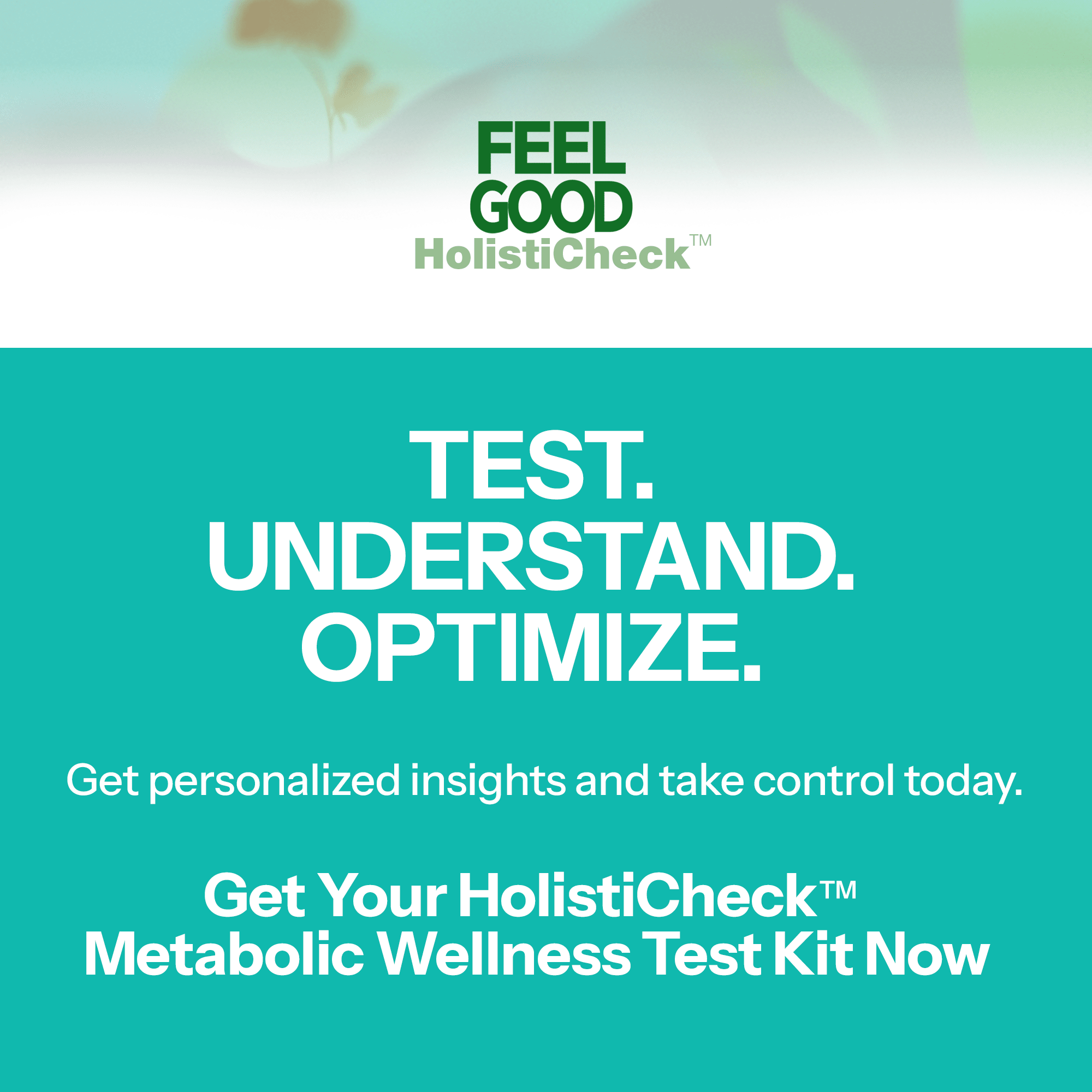 Metabolic HOLISTICHECK™ TEST FeelGood Company™