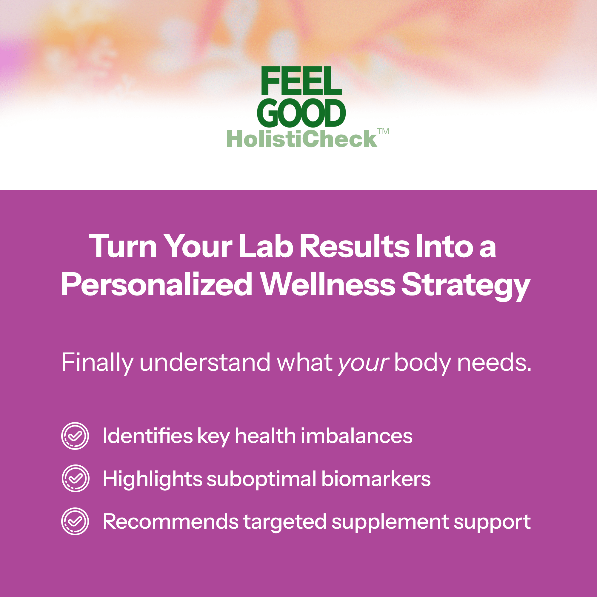 Women's HOLISTICHECK™ TEST FeelGood Company™