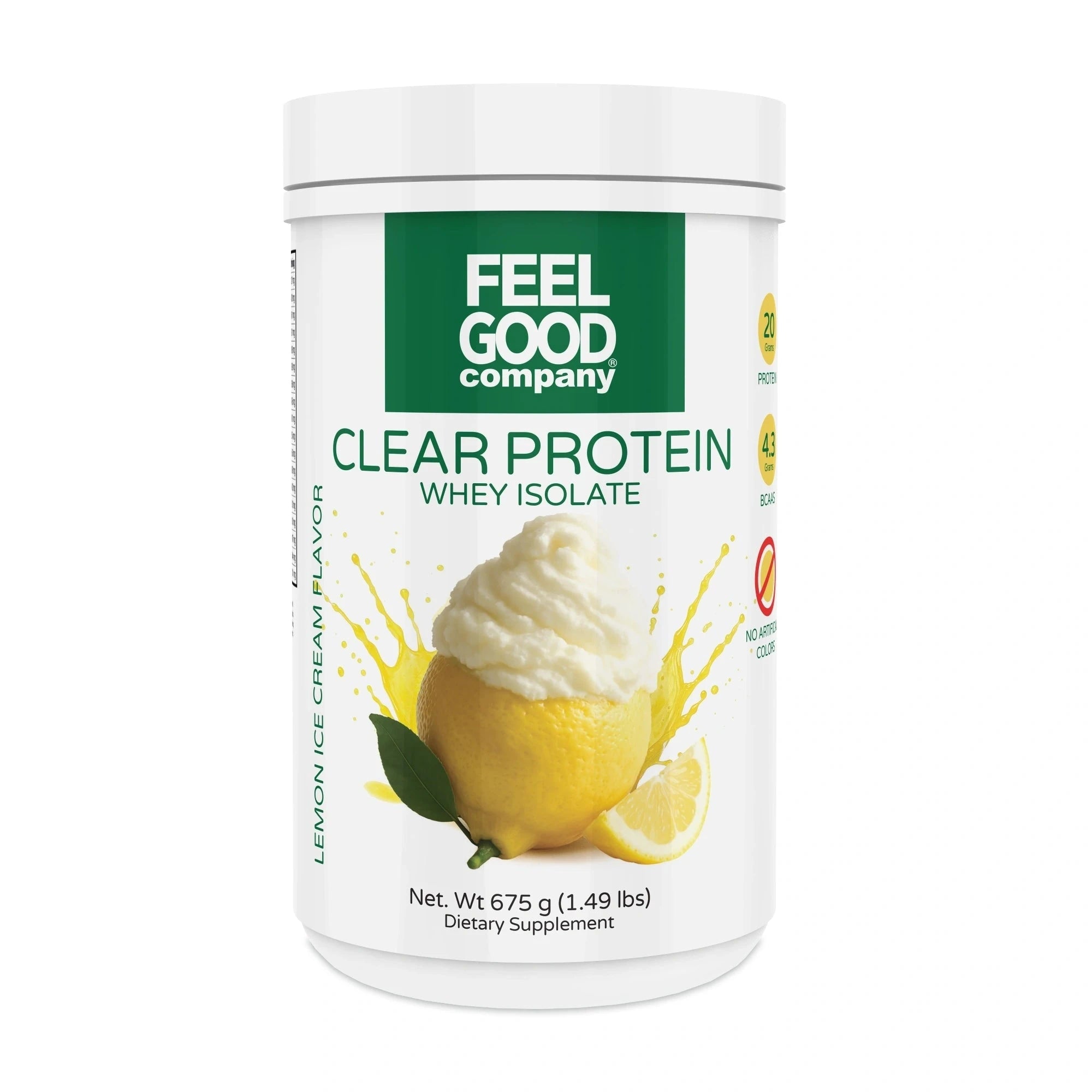 Clear Whey Protein Isolate - Lemon Ice Cream (1.49 lbs) FEELGOOD Company®