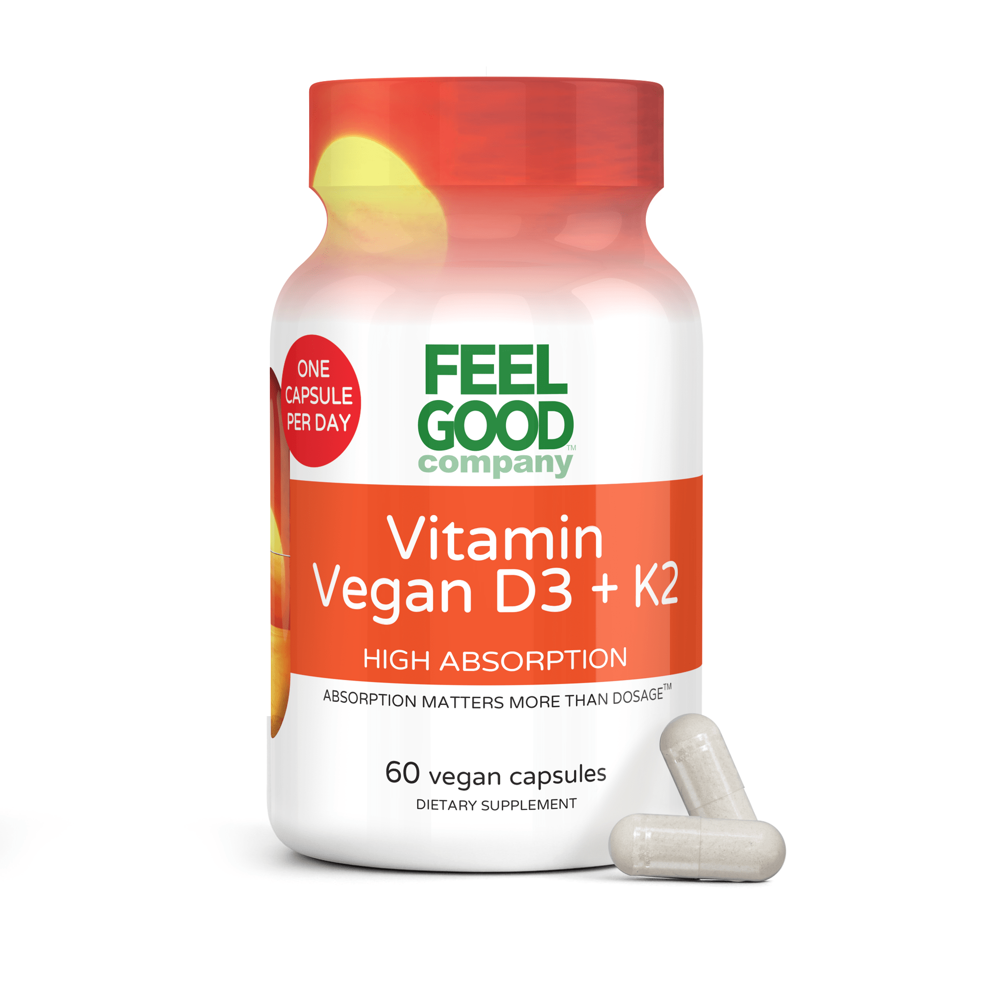 Vegan Vitamin D3 + K2 (60 Vegan Capsules) Capsule FeelGood Company™