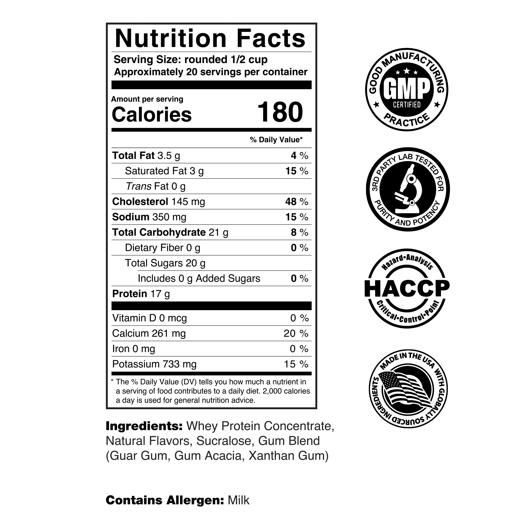 Whey Protein Concentrate - Vanilla (2 lbs) Protein FEELGOOD Company™